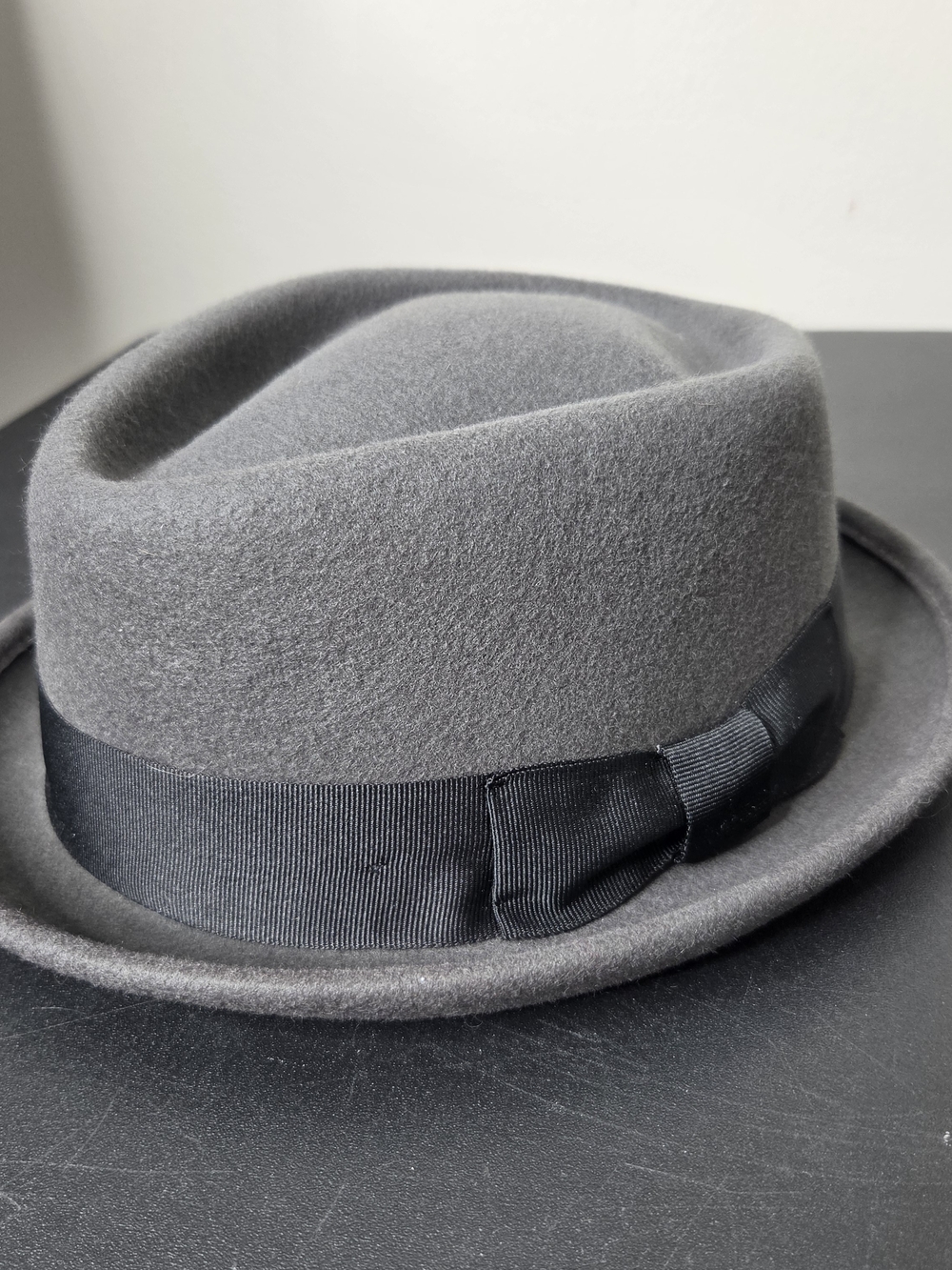 Hats In The Belfry Wool Gray Felt Fedora Hat